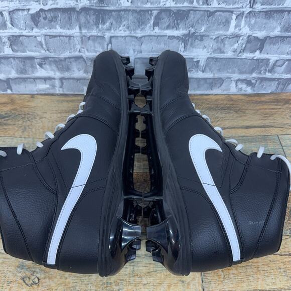 Nike Air Jordan 1 Mid TD Black WhiteFootball Cleat FJ6805-001 Mens Size 16 main image 12